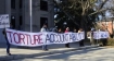 Protesters vigil in front of the Johnston County Courthouse 23 January 2011: 