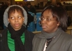 Victoire Ingabire, right, and her daughter Raissa Ujeneza, at a Netherlands airport on the day she flew out to return to Rwanda, in January 2010