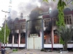 Mosque in Burma burning during Buddhist attacks