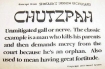 Chutzpah