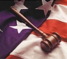 Gavel and flag