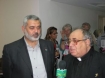 Gaza 2007: Prime minister Ismail Haniyeh and Fr Manuel Musallam face the TV cameras during our visit.