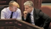  Naftali Bennett (left) and Yair Lapid: a political alliance of “liberal colonialism.” Photo by Olivier Fitoussi 