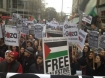 Protest outside Israeli embassy in London, condemn Gaza violence.Photograph:Palestine Solidarity Campaign