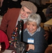 Lee and Carmela at a mosaic workshop.