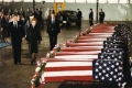 Coffins of Americans who died in bombing of Marine barracks in Beirut