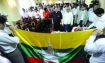 Myanmar flag at unity ceremony