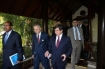 OIC Secretary-general Ekmeleddin Ihsanoglu, Turkish Foreign Minister Ahmet Davutoglu and senior officials during their visit to Burma
