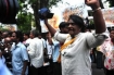 A woman shouts slogans against United Nations human rights chief Navi Pillay outside the U.N. office in Colombo. Credit: Amantha Perera/IPS.