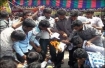 Students burning US resolution at Annamalai University