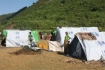 Displaced people in one section of Ah Nauk Ywe makeshift camp in Rakhine state