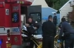 shooting victim being loaded into ambulance