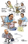 Cartoon about Rajapakse regime approaching UNHRC