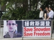 Sign asking for Snowden's freedom