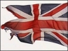 Tattered British flag