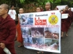 Buddhhist monks protesting against Rohingya Muslims