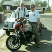 Tim and his Dad, the late Charles King, around 1996 in Yuma, Arizona.  