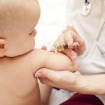 Baby getting vaccine