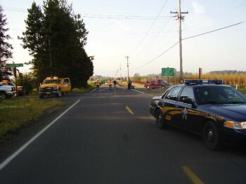 Crash scene on Lafayette Highway : Oregon State Police