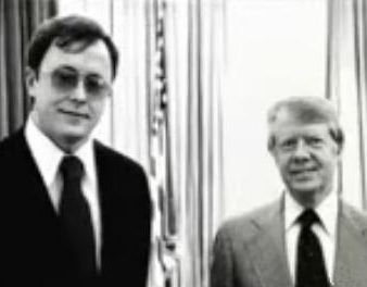 Former Oregon Director of Corrections Michael Francke with U.S. President James Carter.