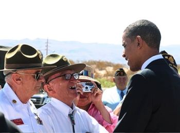 Barack Obama meets veterans