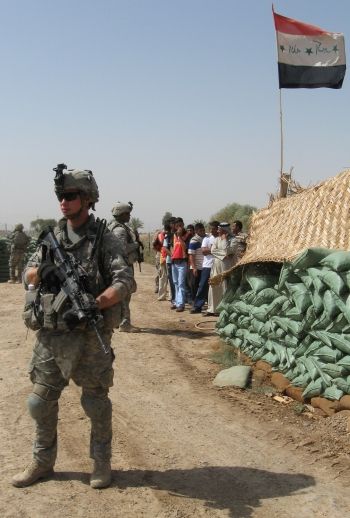 Ryan Ahern, a staff NCO with the Army's 101st Airborne Division in Balad, Iraq.