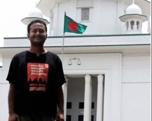 William Nicholas Gomes in front of the Bangladesh Supreme Court