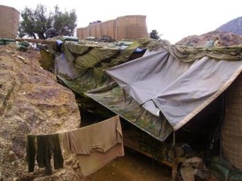 Soldier in the Afghan winter