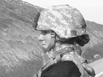 Female soldier in Afghanistan