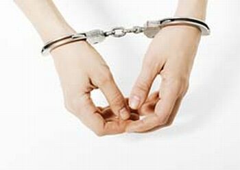 handcuffed woman image