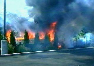 Structure fire in Salem, Oregon 6-9-09