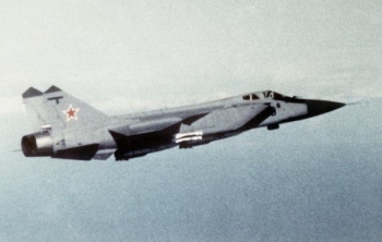 MiG-31 fighter in flight