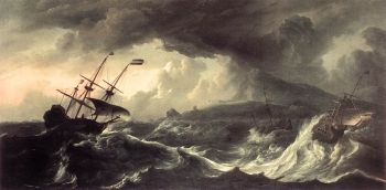 Ship in a storm