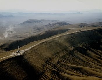 South crest of Yucca Mountain