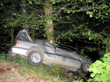 Crash scene Little Nestucca River Rd.