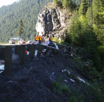 Scene on Highway 58 Thursday