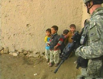 Oregon soldier on patrol in Kabul, Afghanistan