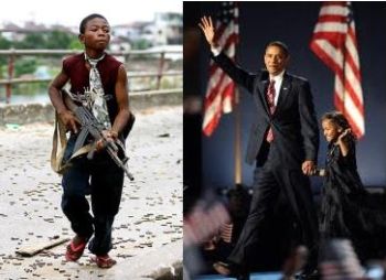 Apparently the rampant epidemic problem of children in war is A-OK with U.S. President Obama