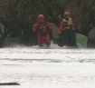 Salem firefighters head for the spot where the car was last seen