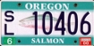 Oregon license plate